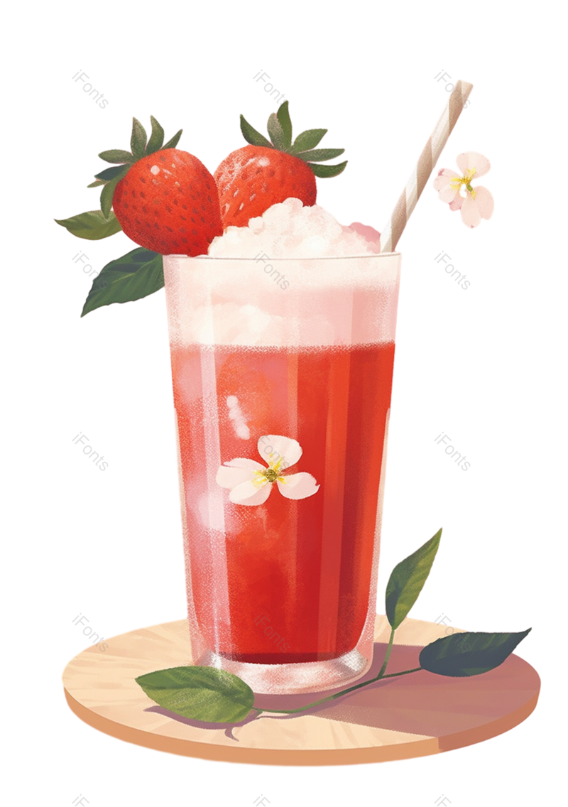 清新图片,夏天元素,插画PNG,水果免抠素材